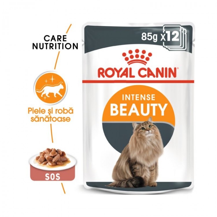 Hrana umeda Royal Canin Intense Beauty Pouch 12x85g